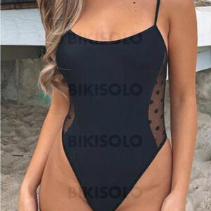 maillot de bain femme à pois une pièce