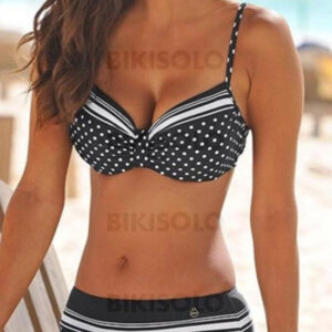 maillot de bain pois Patchwork femme