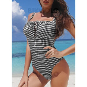 maillot de bain Femme Carreaux à bretelles