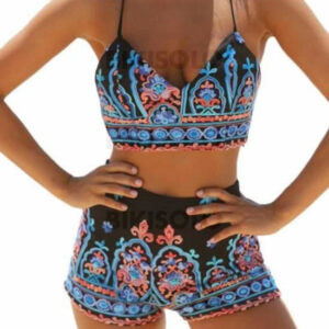 Maillot de bain tropical sexy avec chaîne