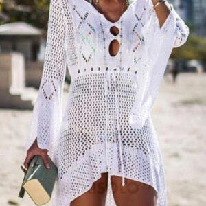 robe de plage blanche