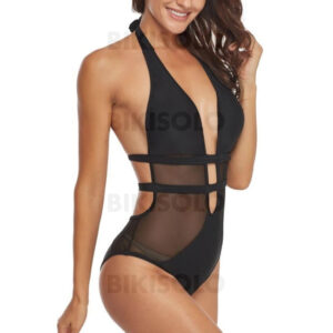 Maillot une pièce couleur unie