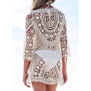 robe estivale col rond maille sexy