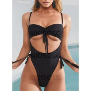 maillot de bain évider cordon de serrage