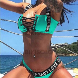 maillot de bain femme couleur unie néon