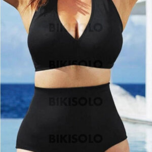 maillot de bain couleur unie pour femme
