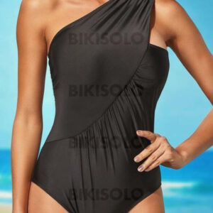 maillot de bain une épaule noir