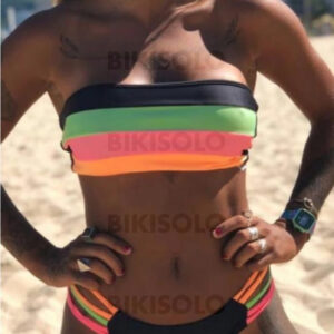 maillot de bain femme épissage couleur