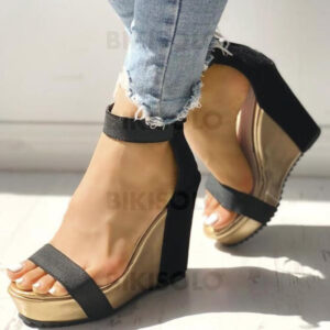 sandales talon compensé femme
