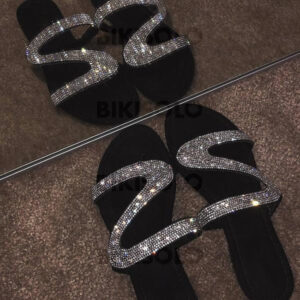 chaussons paillette argent