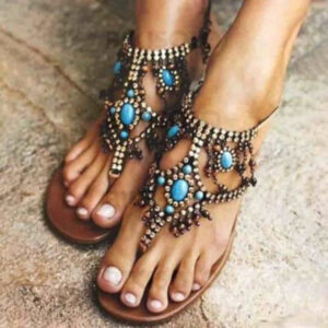 sandales plates Bikisolo femmes