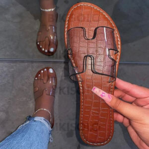 Chaussons PVC élegants talon plat