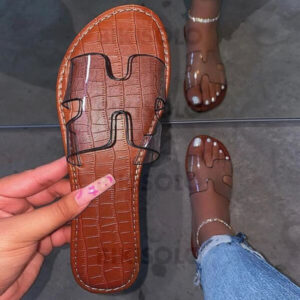 Sandales à bout ouvert PVC pour femmes