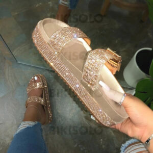chaussures similicuir strass