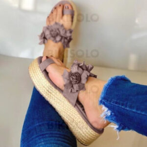chaussures femmes talon plat fleur