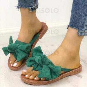 Bikisolo Femmes Suède Talon plat Sandales