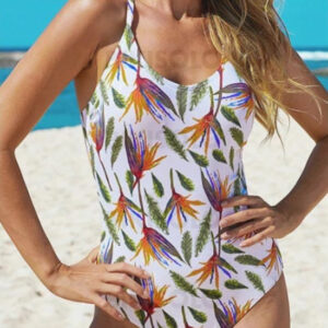 maillot de bain une pièce feuilles