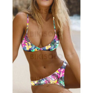 bikini imprimé à bretelles