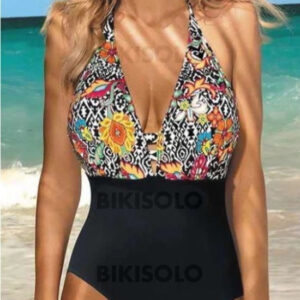 maillot de bain dos nu fleuri