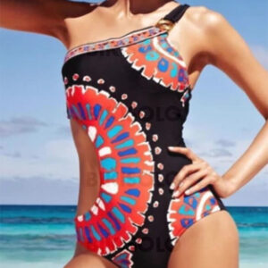 maillot de bain une épaule bohème