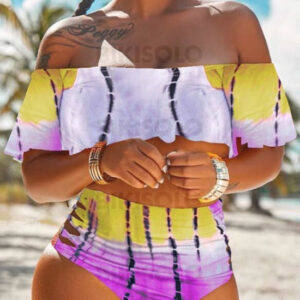 Maillot de bain épaule dénudée, grande taille