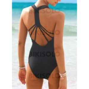 maillot de bain sans bretelle noir