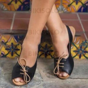 sandales à talon plat PU pour femme