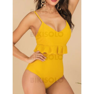 maillot de bain col V femme