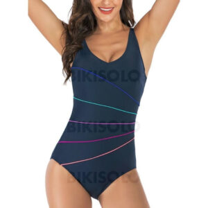 maillot de bain col U à bretelles