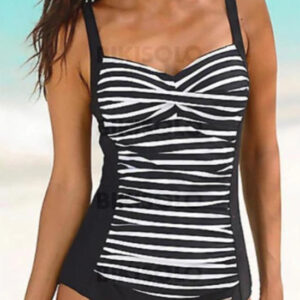 maillot de bain femme rayures imprimé