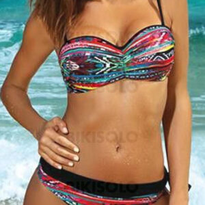 maillot de bain à rayures bohème