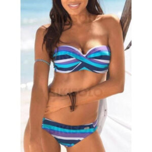 Maillot de bain rayures dos nu