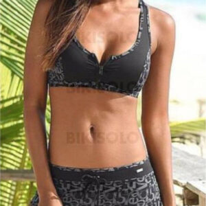 maillot de bain taille basse patchwork