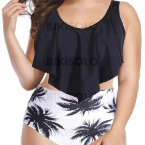 maillot de bain femme taille haute noir