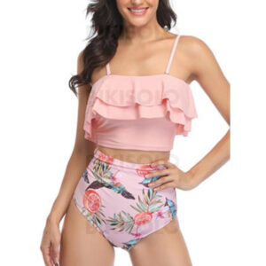 Froufrous maillot taille haute
