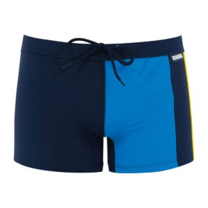 Maillot de bain bleu avec logo gomme