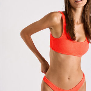 haut de maillot orange corail