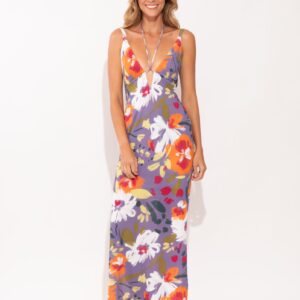 maillot de bain floral violet