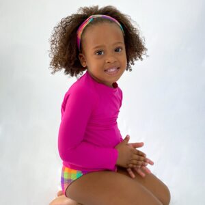 Rash-Guard rose pour enfants