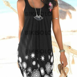 robe de plage imprimé vintage