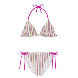 bikini rose et vert