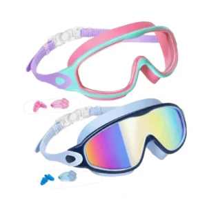 2x Swimming Goggles Eye Protection Swimming Gear Swimming Eyewear Wide View Lightweight No Leaking Swim Glasses Pool Goggles