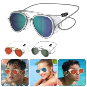 Swim Goggles Full-View Swimming Goggles Crystals Clear Full-View Anti-Fog Lenses Pool Swimming UV Protection Swim Goggles