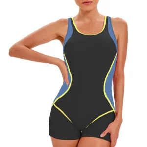 Maillot de bain noir et bleu