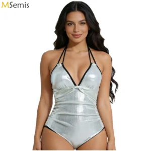maillot de bain une pièce brillant femme