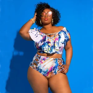 Maillot 1 pièce taille large Summer Chic