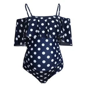 Ensemble de maillot de bain maternité élégant à motif floraux offrant confort et style