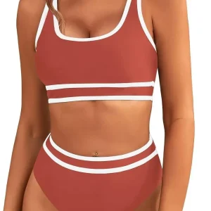 Bikini brassière 2 pièces taille haute chic