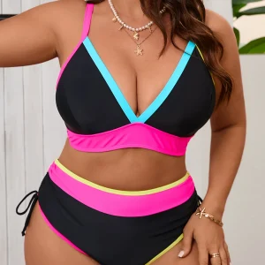 Maillot de bain grande taille noir élégant