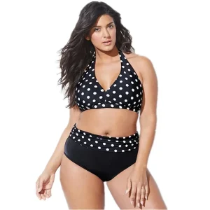 Maillot de bain grande taille noir élégant